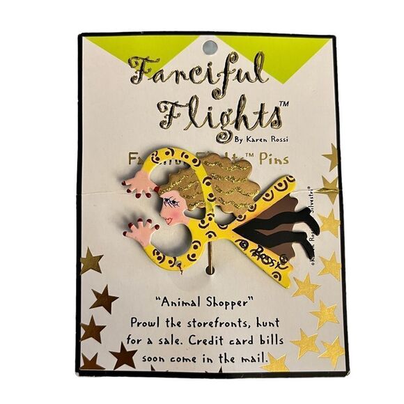 Fanciful Flights Animal Shopper Lapel Pin - Picture 1 of 1